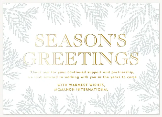 Subtle Pine Business Holiday Cards