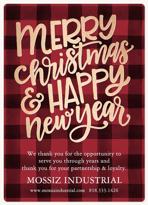 Buffalo Plaid Holiday & Christmas Magnet Cards