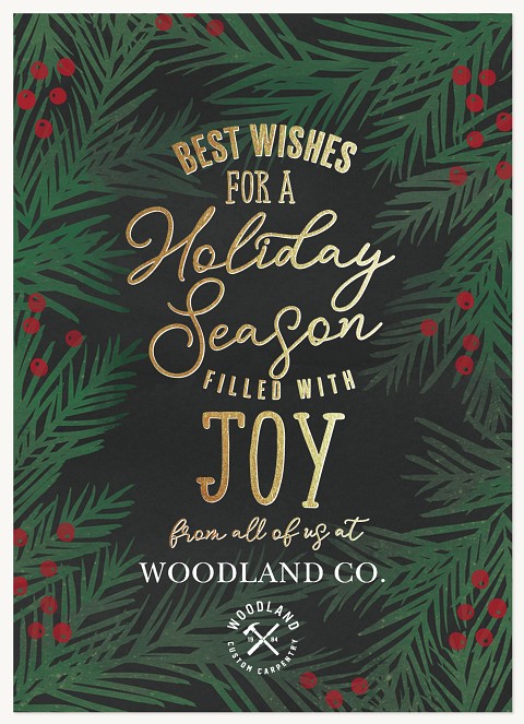 Cheerful Spruce Business Holiday Cards