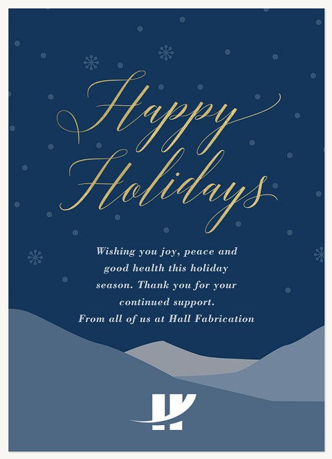 Mountain Snow Business Holiday Cards