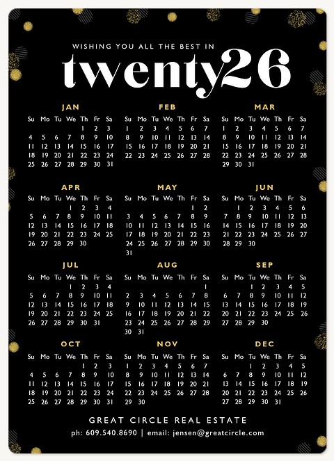 Classy Year Holiday & Christmas Magnet Cards