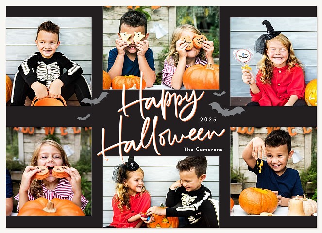 Bat Collage Halloween Cards