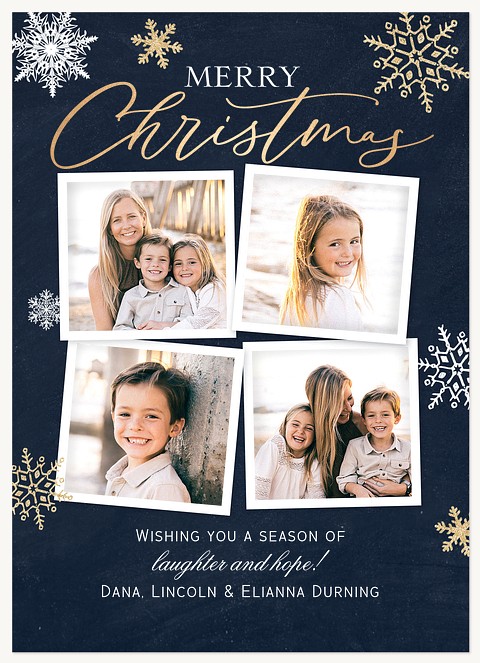 Glistening Flakes Christmas Cards