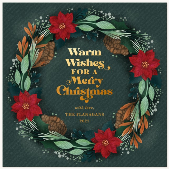 Warm Wreath Christmas Cards