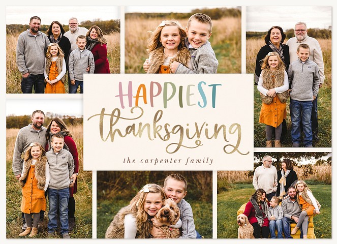 Colorful Thanksgiving Thanksgiving Cards