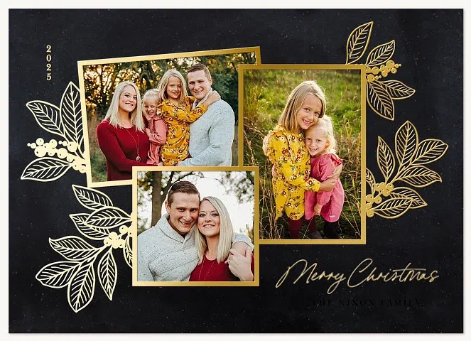 Chalkboard Florals Christmas Cards