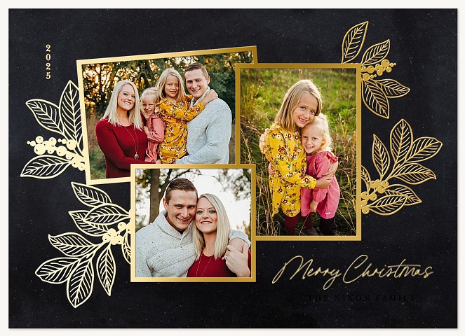 Chalkboard Florals Christmas Cards