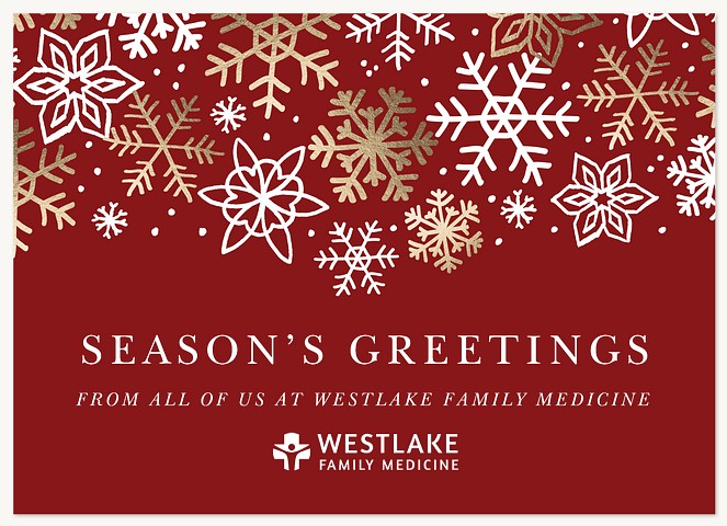 Gilded Snowflakes Business Holiday Cards