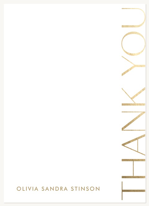 Vertical Chic Graduation Thank You Cards