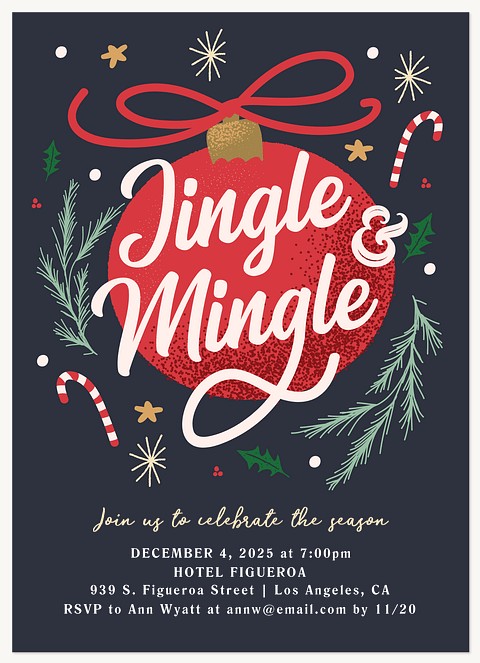 Jingle & Mingle Holiday Party Invitations