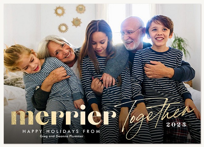 Merrier Together Personalized Holiday Cards