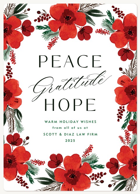 Festive Gratitude Holiday & Christmas Magnet Cards