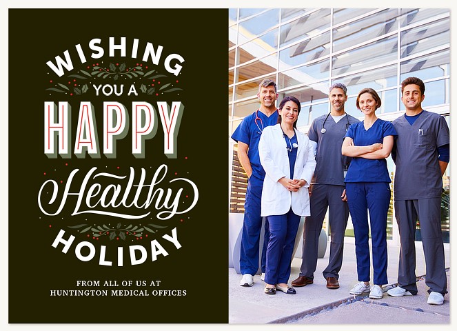 Happy Healthy Holiday Business Holiday Cards