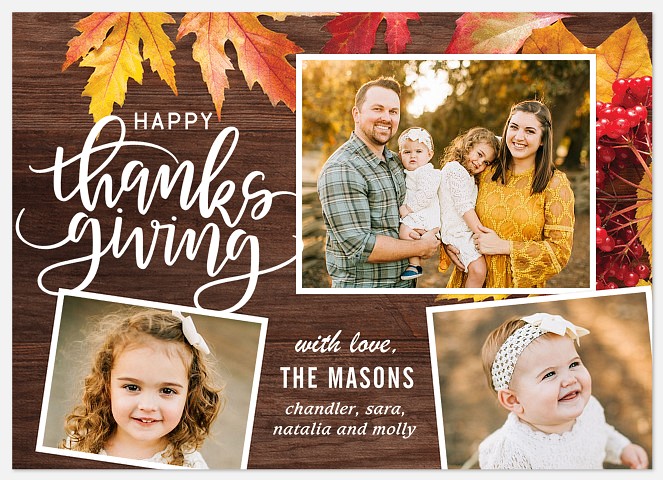 Autumn Leaves Thanksgiving Cards