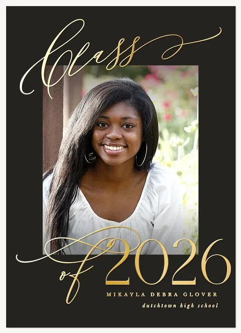 Scripted Swirls Graduation Cards