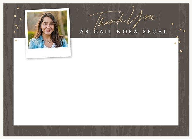 Rustic Snapshot Thank You Cards 