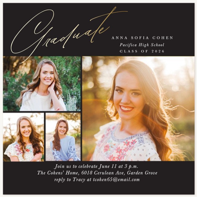 Glimmering Grad Graduation Cards