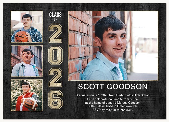 Golden Stack Graduation Cards