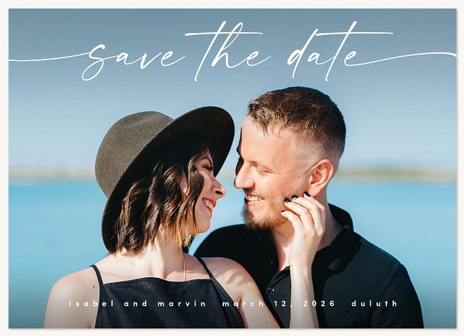 Pen Lettering Save the Date Cards