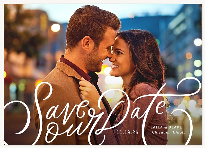 Bold Announcement Save the Date Cards
