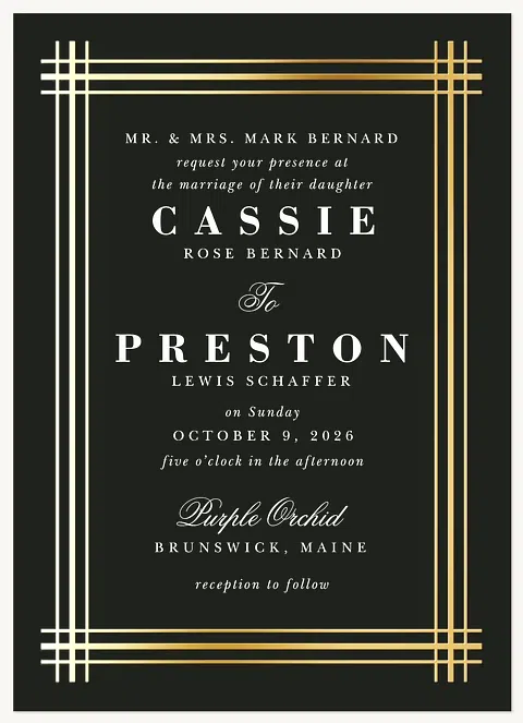 Elegant Frame Wedding Invitations