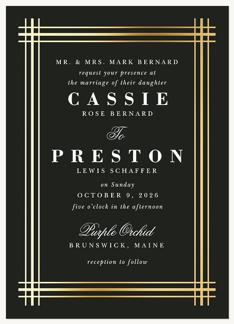 Elegant Frame Wedding Invitations