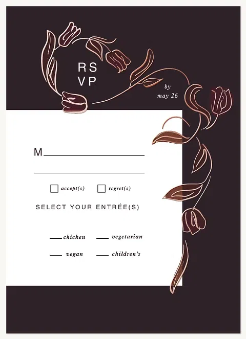 Fairytale Romance Wedding RSVP Cards