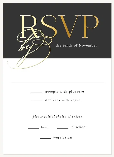 For Eternity Wedding RSVP Cards