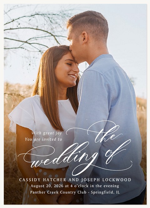 Scripted Elegance Wedding Invitations