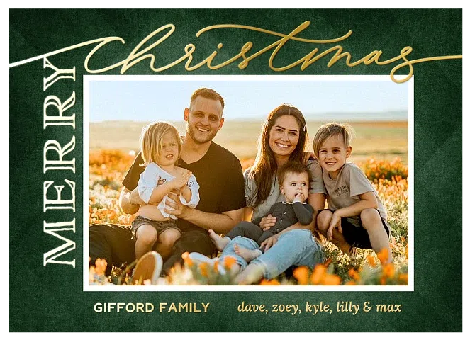 Framed Sentiment Personalized Holiday Cards