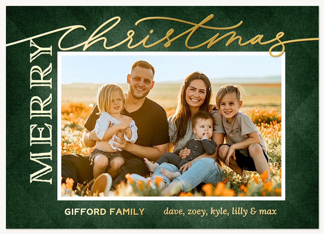 Framed Sentiment Personalized Holiday Cards