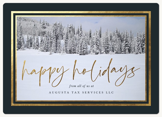 Wintery Landscape Holiday & Christmas Magnet Cards
