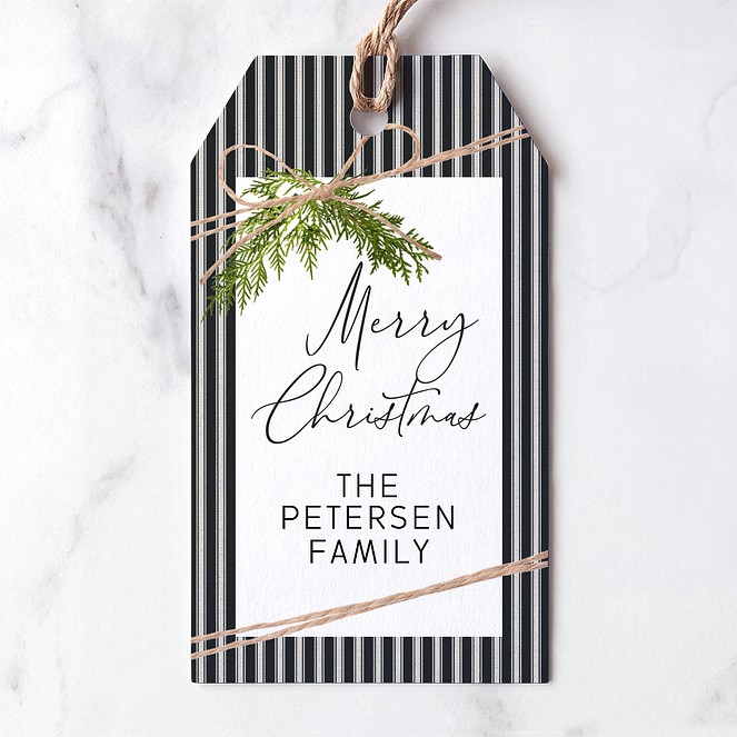 Twine Stripes Custom Gift Tags