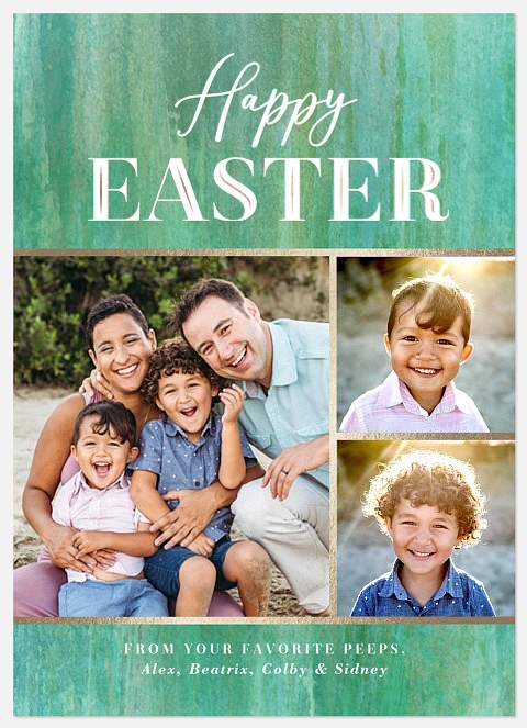 Spring Watercolor Easter Photo Cards