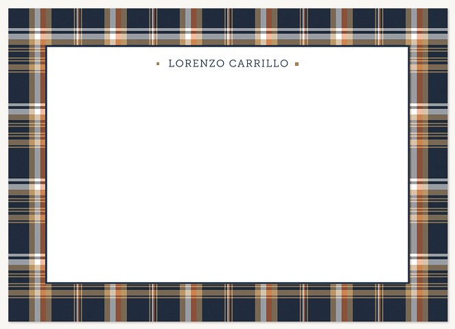 Distinguished Plaid Stationery