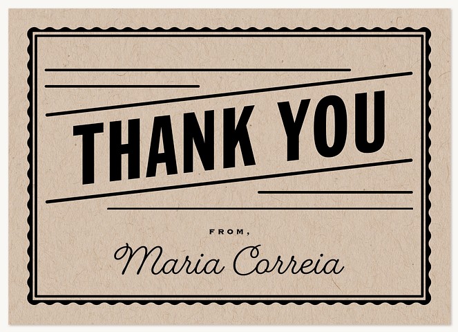 Classic Kraft Thank You Cards 