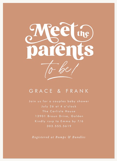 Meet The Parents Baby Shower Invites