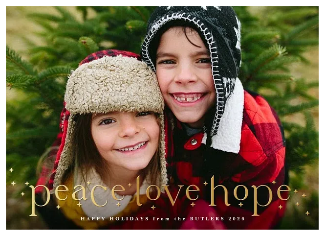 Sparkling Sentiments Personalized Holiday Cards
