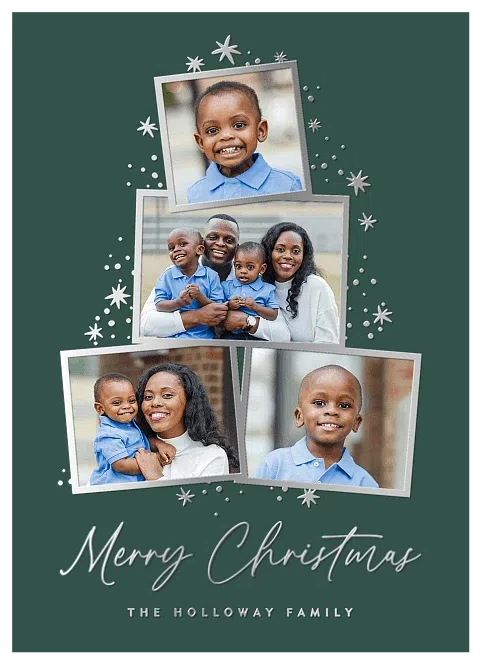Winter Sparkle Personalized Holiday Cards