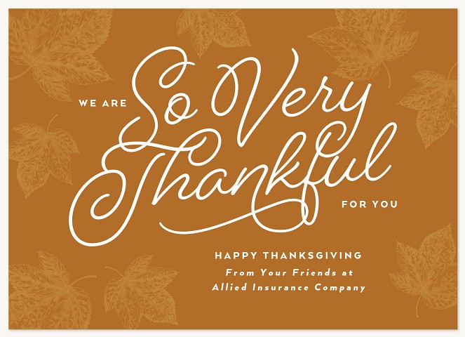 Very Thankful Business Holiday Cards