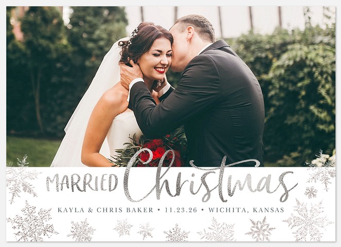 First Christmas Snow Holiday Photo Cards
