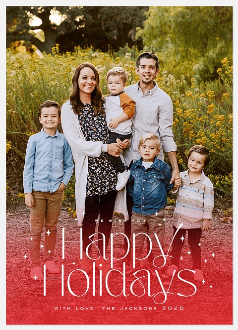 Festive Fade Holiday Photo Cards
