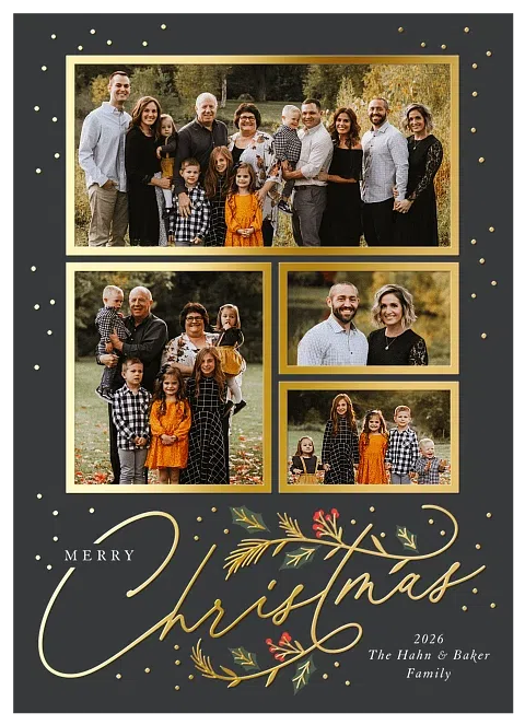 Shining Details Personalized Holiday Cards