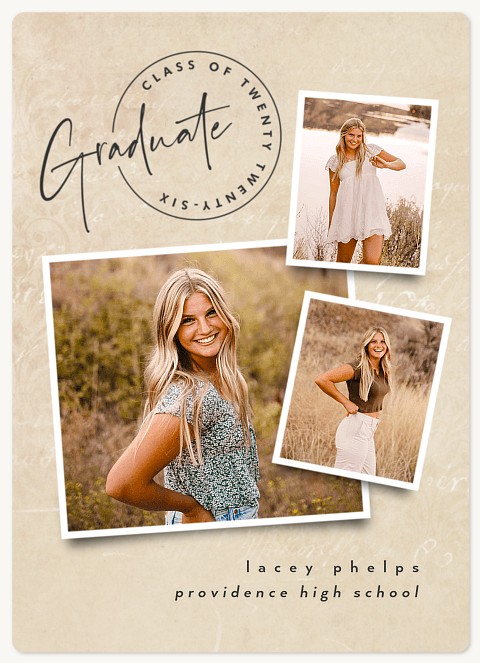 Vintage Emblem Graduation Cards
