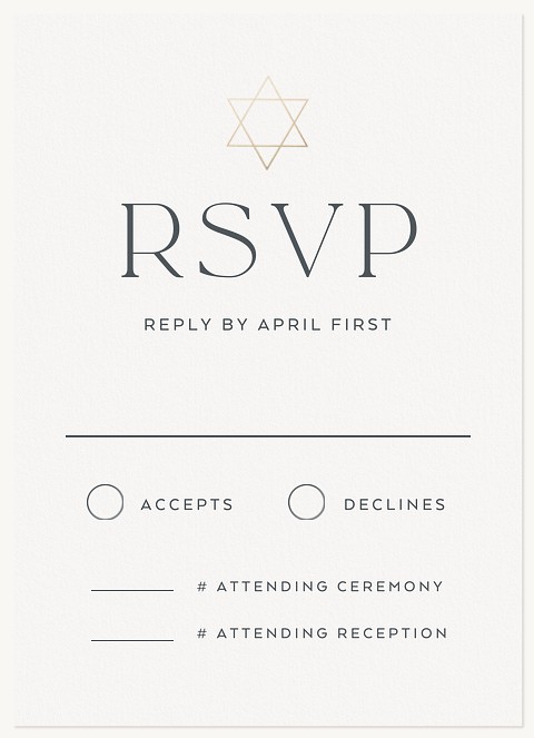 Pinstripes Bar Mitzvah RSVP Cards