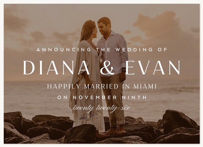 Perfect Sunset Wedding Announcements