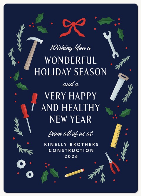 Festive Tool Frame Holiday & Christmas Magnet Cards