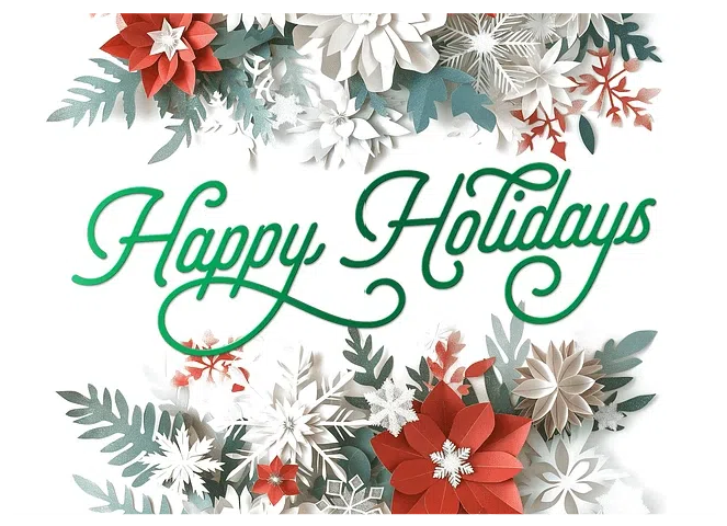 Papercut Floral Business Holiday Cards