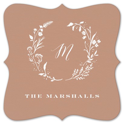 Foliage Monogram Custom Coasters