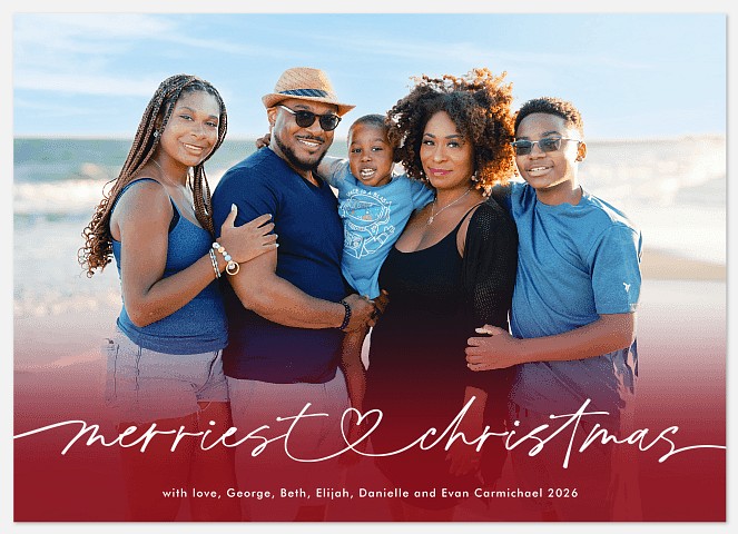 Handwritten Heart Holiday Photo Cards